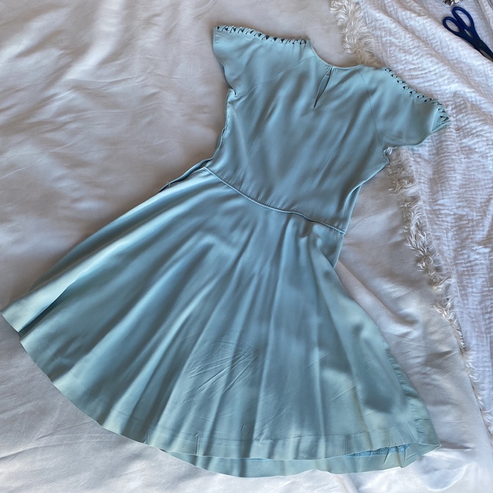 1940s/1950s Rayon Party Dress/Prom Dress/Day Dress - image 7